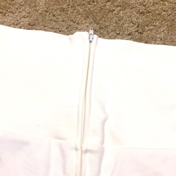 White High Waisted Zip Up Shorts - Picture 7 of 8